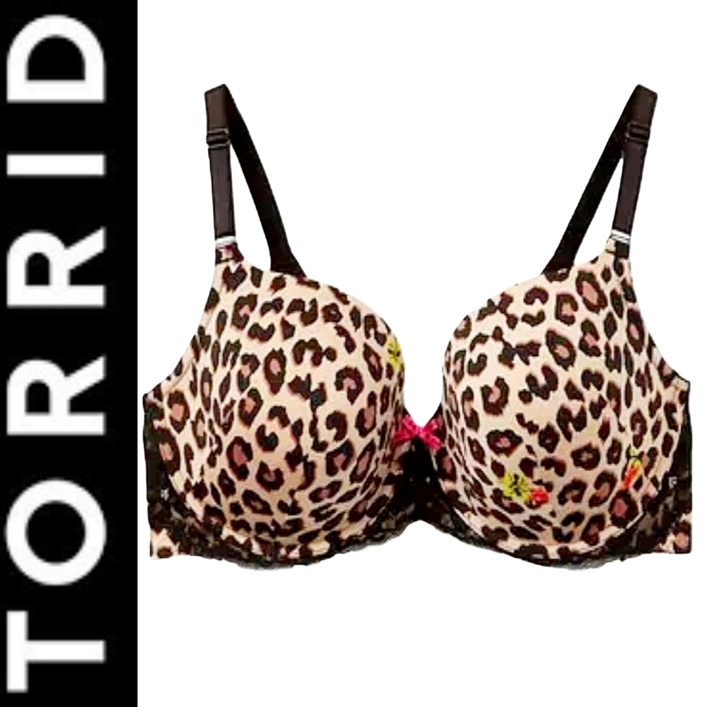 Betsey Johnson Torrid Leopard T-Shirt Bra Lightly Lined